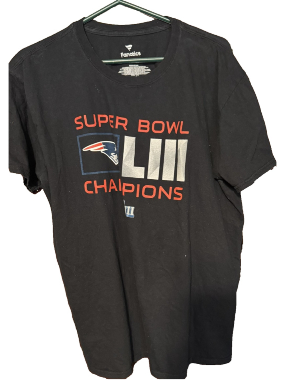 New England Patriots Fanatics Super Bowl LIII Champions Men's T-Shirt Black XL